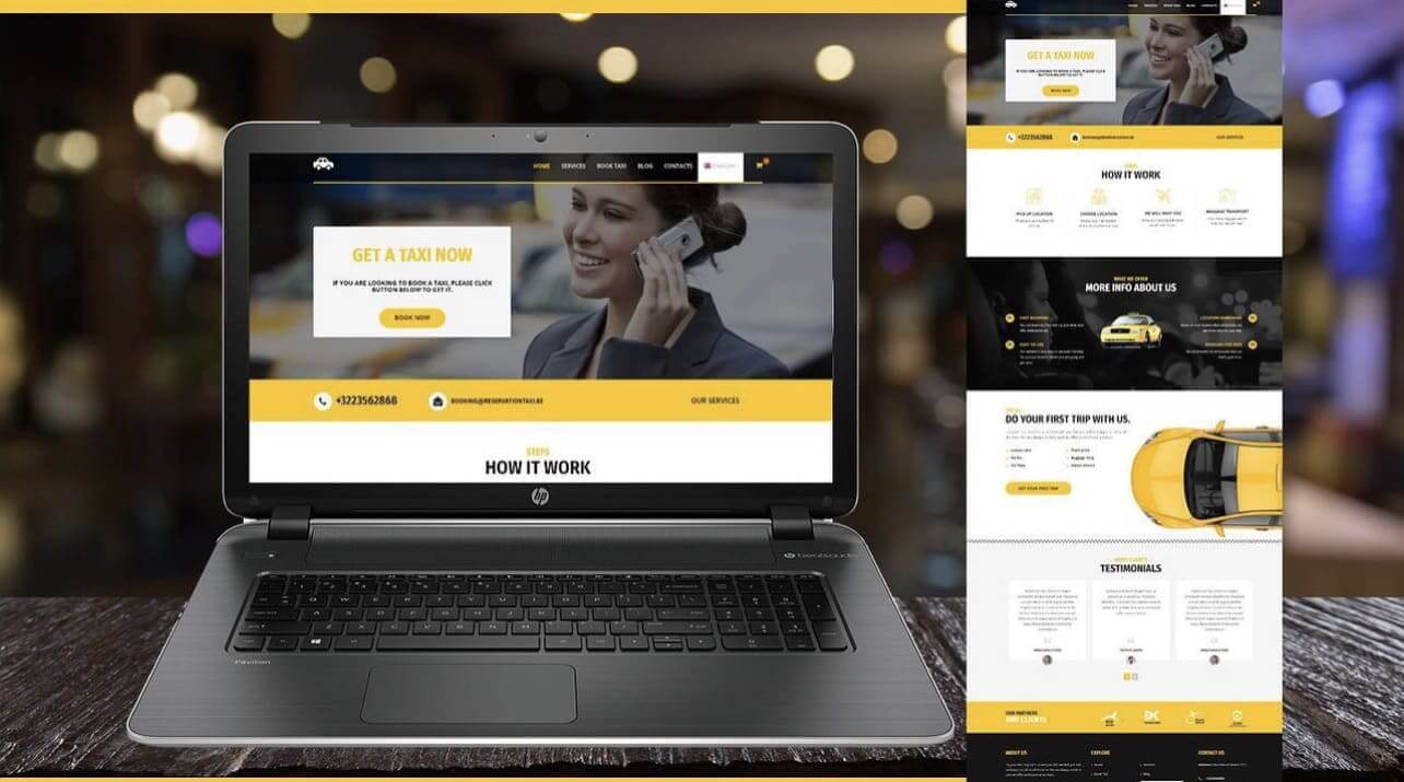 A design of a taxi website